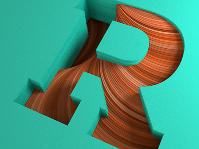 Paper R for 36 Days of Type 36daysoftype 3d c4d cgi costa rica daily daily render everyday mrs. constancy soy tico type