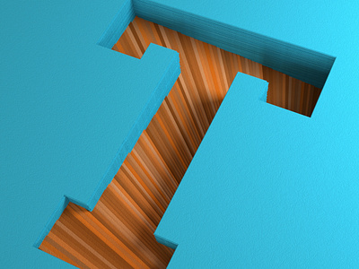 Paper T for 36 Days of Type 36daysoftype 3d c4d cgi costa rica daily daily render everyday mrs. constancy soy tico type