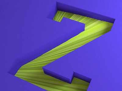 Paper Z for 36 Days of Type 36daysoftype 3d c4d cgi costa rica daily daily render everyday mrs. constancy soy tico type