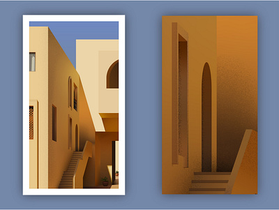 Aqaba, Jordan architecture digital digital art digital illustration illustrations illustrator