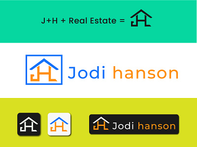 Jodi Hanson Real Estate Logo Design | Home Logo | JH Logo brand identity branding business logo design home logo jh logo letter letter logo letter logos lettering letters logo logo design logos logotype luxury logo minimal modern real estate