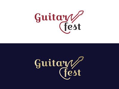Guitar fest logo | Creative logo | Music Logo | Brand Logo