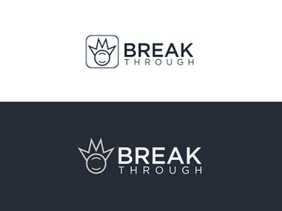 Break Through Logo | King Logo | rebuilding logo | Minimal brand identity branding design flat illustrator lettering logo minimal real estate typography