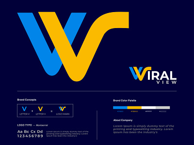 VV letter Logo | Viral view Logo | Creative Logo | Brand Logo brand identity branding design flat lettering logo minimal real estate typography website