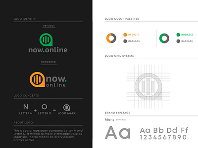 Now Online Logo | Creative | Messaging | Minimal | Flat Logo