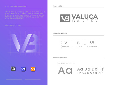 Valuca Bakery | VB Letter | Minimal | | Unique Logo Design branding design flat graphic design illustration lettering logo minimal real estate vector