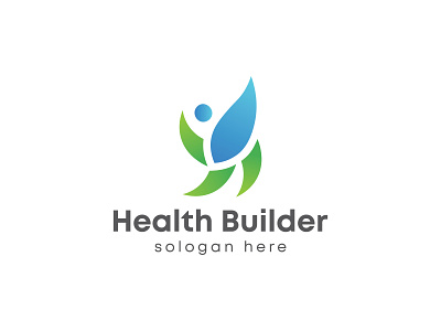 Health Builder Logo | Health | Green Logo | Body | H Letter Logo