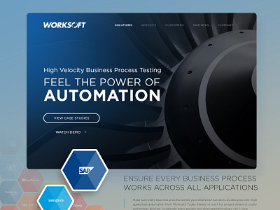 Worksoft.com - Website redesign graphic design illustration website design