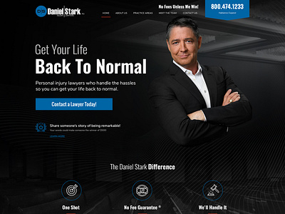 Website design for a personal injury lawyer