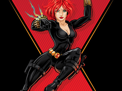 Black Widow avengers black widow comic illustration marvel superhero