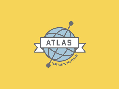 Atlas Insurance Brokerage atlas flat design lockup logo logo concept