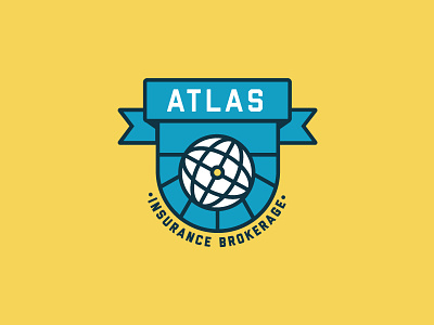 Atlas Insurance Brokerage 2 atlas flat design lockup logo logo concept