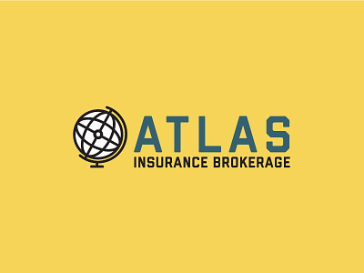 Atlas Insurance Brokerage 3 atlas flat design lockup logo logo concept