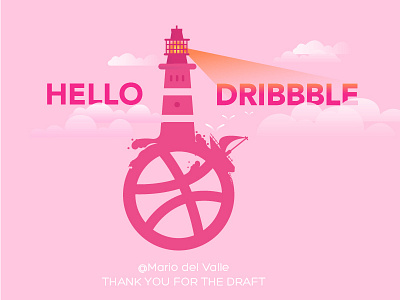 First Shot debut drafted first illustration invitation lighthouse shot sky thanks
