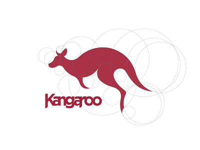 Kangaroo circle font logo principle