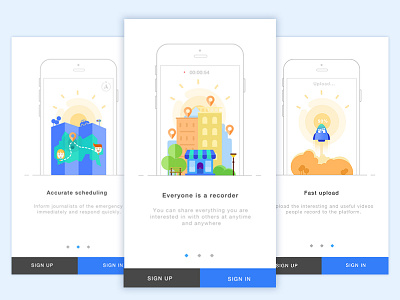 Onboarding Recorder App illustration onbooarding upload