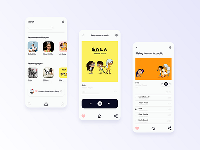 Music App app branding design flat graphic design logo minimal ui ux website