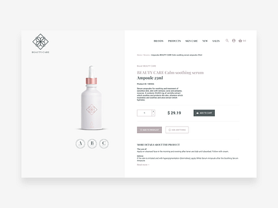 Skin Care E-commerce - Product Page app branding design graphic design icon logo minimal ui ux website
