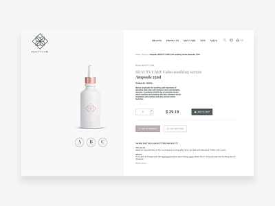 Skin Care E-commerce - Product Page