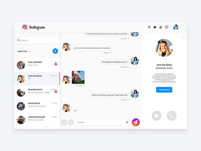 Instagram chat app branding design graphic design icon logo minimal ui ux website