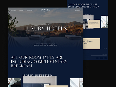 Hotel website Landing page branding graphic design hotel website logo motion graphics ui ui design ui ux ux ux design web design website design