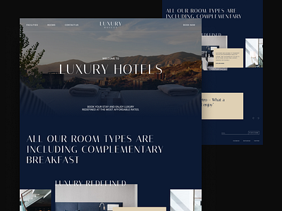 Hotel website Landing page