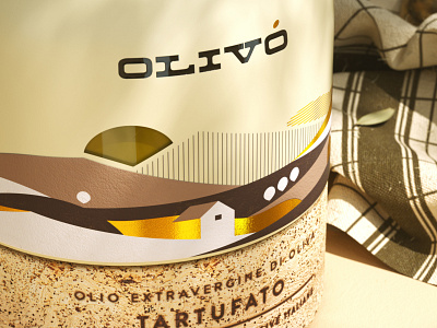Olivò - Truffle Oil Details No. 1 3d behance brand identity branding cinema4d cinema4dart design details foodpackaging illustration label packaging packaging design rendering