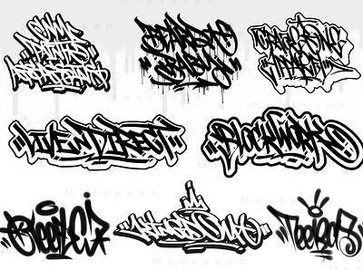 Graffiti Handstyle Collections Vol.3 art artwork brush brushes brushpen commission commission open digital illustration graffiti graffiti art letter letters tag tagging tags type typography
