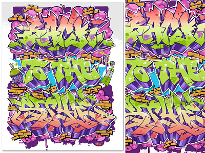 Back To The Style Graffiti Illustration