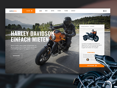 Motorcycle Rental Website Design