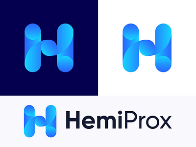 HemiProx Logo Design app brand brand identity branding business design elegant icon illustration logo minimal vector