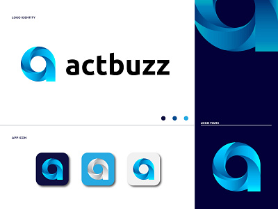 Actbuzz Breading Logo a letter a logo abstract abstract logo app icon brand design brand identity branding branding business gradient logo logo agency logo concept logodesign logos logotype mark minimal modern simple technology logo