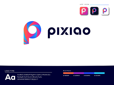 P modern letter logo design concept