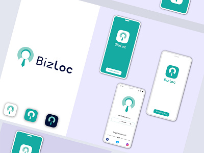 Bizloc Brand Logo Design- app logo icon 3d abstract app icon branding identity connection creative gradient icon illustration letter logo lettermark location logo design marketing concept minimal modern logo ui design unused vector xi design