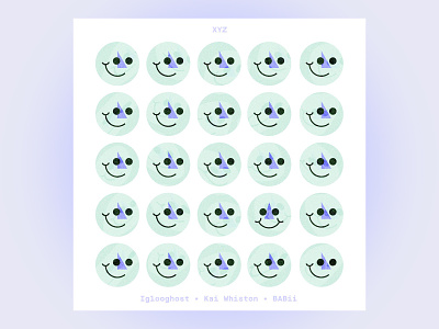 #8 xyz by iglooghost, kai whiston & BABii 10x19 album art emoji illustration pastel