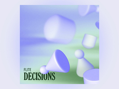 #2 decisions by flite 10x19 3d 3d design album art cinema 4d drum and bass pastel