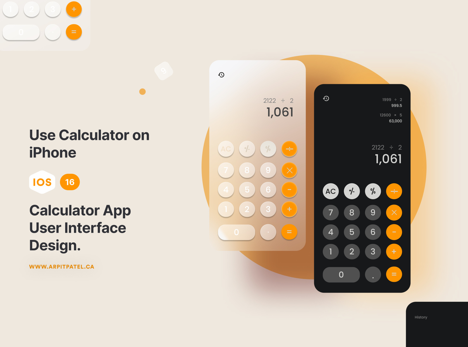ios 16 Calculator App Ui Design by Arpit Patel on Dribbble