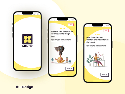 'MINDZ' mobile app app design logo ui ux