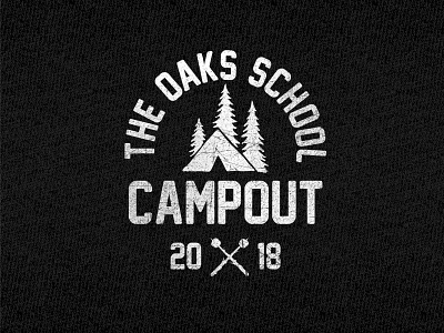 Oaks School Campout Tshirt Design design distressed graphic tshirt vintage