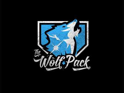 The Wolf Pack - Little League Team Logo badge logo baseball distressed emblem logo design sports logo vintage