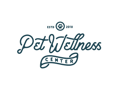 Pet Wellness Center - Vet Clinic Logo animal hospital branding clean graphic design lockup logo modern typography