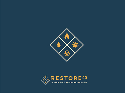 RestoreCO Logo badge branding graphic design logo