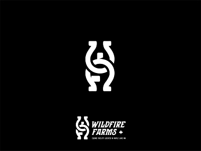 Wildfire Farms - Equine Facility Logo design farm horse horseshoe logo mapleleaf