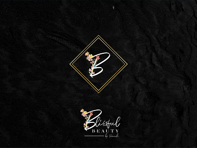 Blissful Beauty by Brandi - Hair and Cosmetics Logo beauty salon branding flowers hairstyle illustration logo monogram