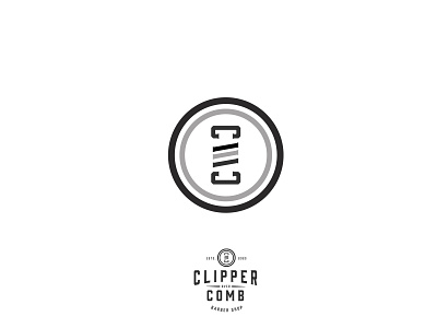 Clipper Over Comb - Barber Shop Logo barber barbershop branding clean design graphic design icon icon design logo modern