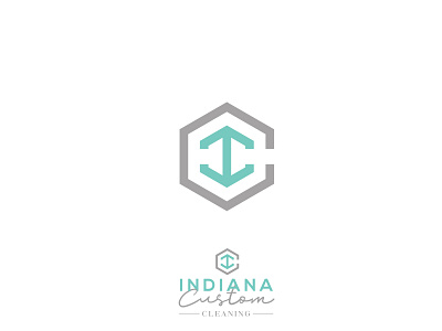 Indiana Custom Cleaning- Cleaning Service Logo branding clean cleaning company cleaning service design graphic design icon logo modern