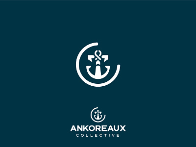 Ankoreaux Creative Agency - Logo anchor branding clean creative agency design graphic design icon logo logo design modern vector