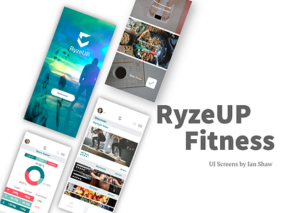 RyzeUP Fitness UI Screens