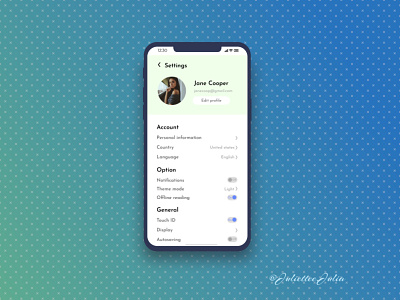 Settings design #DailyUI #007