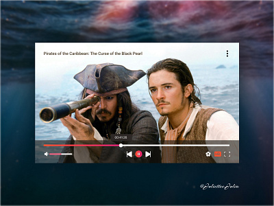 Design of the video player #DAILYUI #DAY57 #057 057 dailyui dailyuichallenge day57 design forms pirates of the caribbean ui ux video player web webdesign website